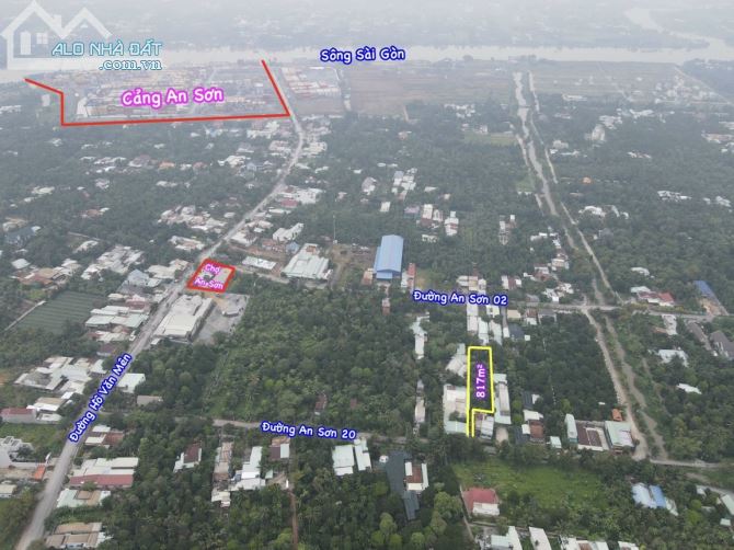 Vườn cây trái 817m2 đường An Sơn 20, Vị trí Cách Tp.HCM 16km, thích hợp làm nhà vườn