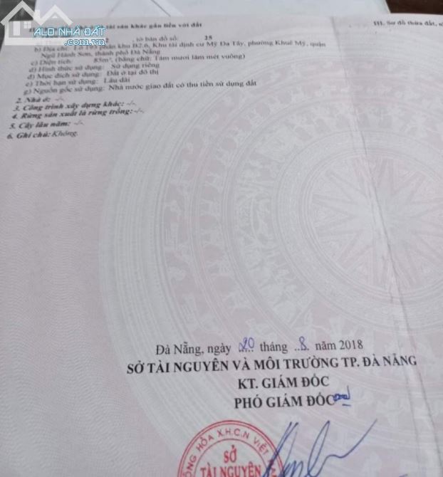 Bán đất đường Mỹ Đa Tây 10 - Khuê Mỹ, Ngũ Hành Sơn, - 1