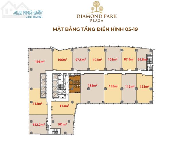 Cho thuê văn phòng hạng A quận Ba Đình toà Diamond Park plaza 16 Láng Hạ, DT linh hoạt - 2