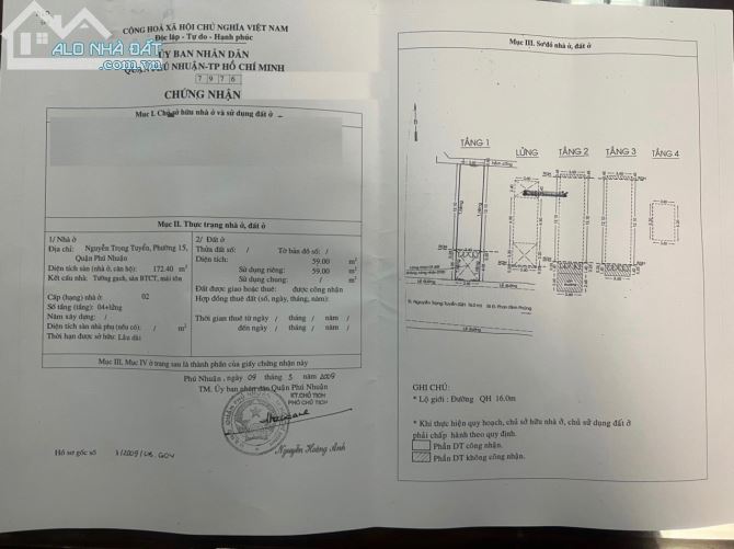 Giảm 1.5 Tỷ! Bán Mặt Tiền Kinh Doanh, NGUYỄN TRỌNG TUYỂN, 59m2(3.6X16.5), 5Tầng Vuông Vức