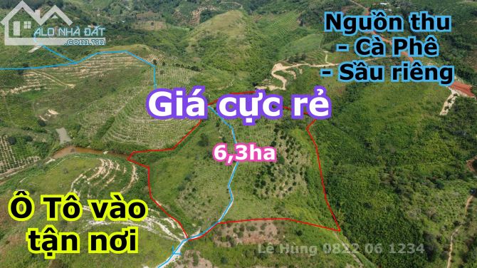 Bán 6,3ha,sát ranh Tp.Gia Nghĩa,đất bằng phẳng,giá cực rẻ tại tỉnh Đắk Nông