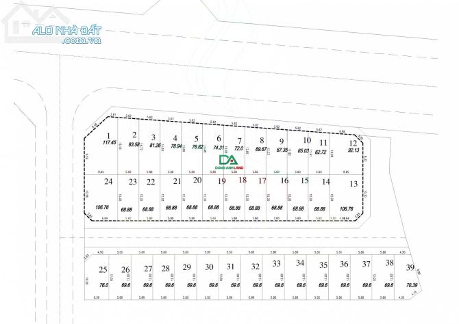 Bán lô góc 01 117.45m đấu giá X5 Đông Tây Vân Nội đường 25m - 1