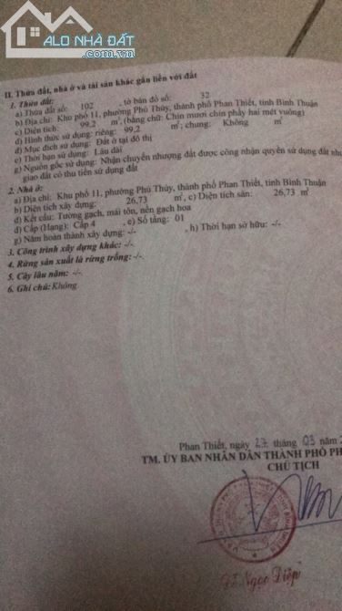 Bán Đất Tặng Nhà Đường Võ Liêm Sơn , Phú Thuỷ , TP Phan Thiết , Bình Thuận - 1