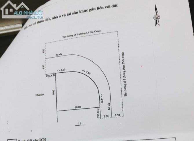 Cần bán lô góc 2 mặt tiền đường Lê Đại Cang và Phan Thúc Trực.