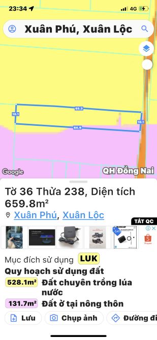 Bán đất xã Xuân phú huyện Xuân Lộc tỉnh đồng Nai