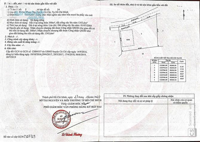 Đất thổ cư mặt tiền nhựa xã An Nhơn Tây Củ Chi, DT: 46x36m. - 3