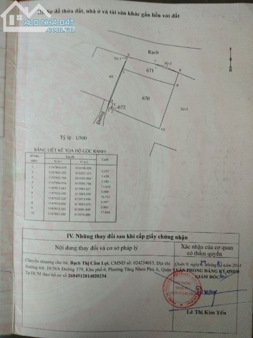Bán đất xây phòng trọ đường Bưng Ông Thoàn, Phường Tăng Nhơn Phú B, Quận 9 ,470m2 giá : 9 - 5