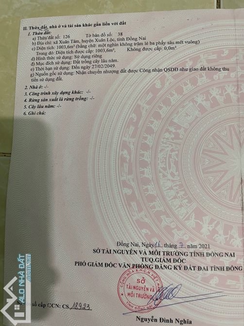 Bán 1 sào xuân tâm gần hồ gia ui,xuân lộc,đồng nai - 1