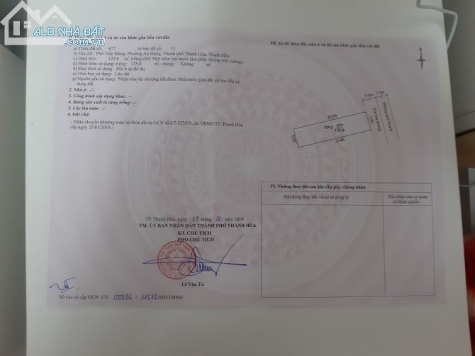 Cần bán lô đất MB 434 An Hưng, gần UBND Phường An Hoạch, Thành phố Thanh Hóa 125m2 giá tốt - 4