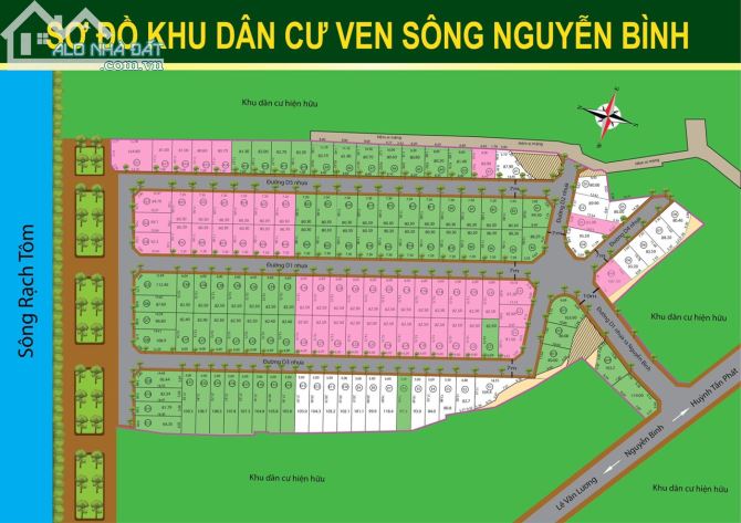 Bán Đất sổ đỏ Kdc Nguyễn Bình Ven Sông , 82m2 giá 3.4 Tỷ - 2