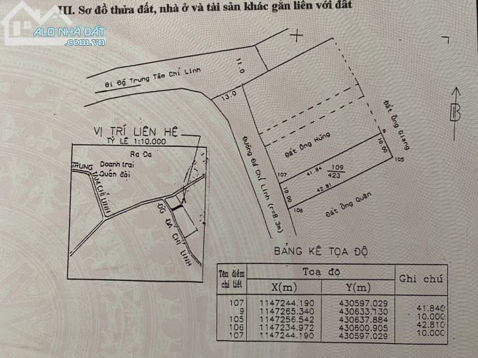 Đất đường Nguyễn Hữu Cảnh khu Làng du lịch Chí Linh phường 10 Vũng Tàu giá 28.3tr/m2 423m2 - 3