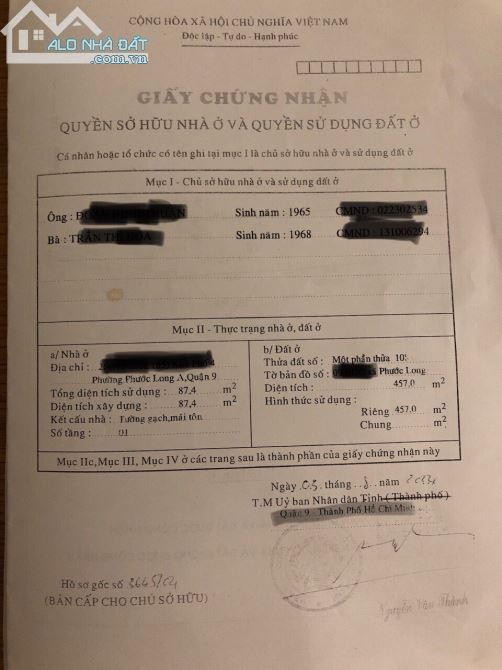 Bán Đất đường Đỗ Xuân Hợp, Phường Phước Long A , 457 m2 giá: 17,5 tỷ - 1