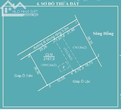Bán đất bãi giữa mặt sông Hồng- phường Ngọc Thụy-Long Biên- Hà Nội 3.5 tỷ