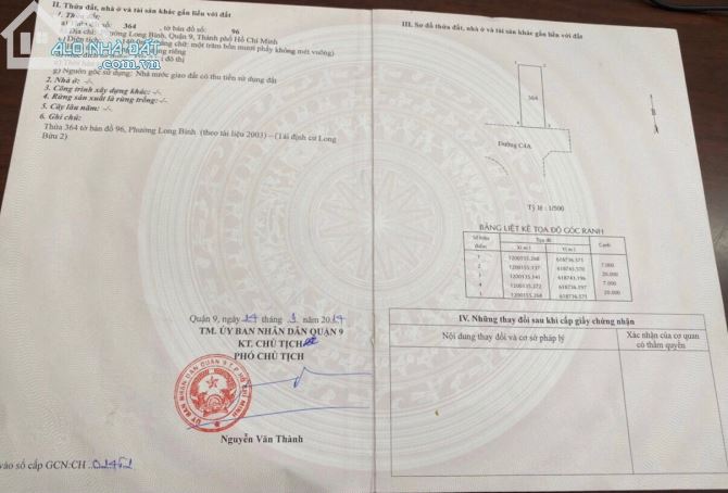 "Bán đất đường 5A, Phường Long Thạnh Mỹ, DT: 7 X 20 = 140 m2, giá 7.2 tỷ - 3