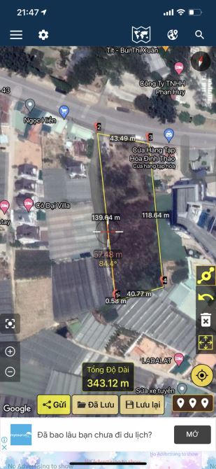 Bán đất trung tâm Đà Lạt, DT 5444m2, mặt tiền 40m đường Mai Anh Đào, P8, giá 210 tỷ. - 2