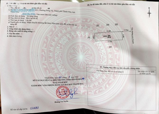 Cần bán lô đất MB1811 Phường Đông Vệ, Thành phố Thanh Hóa 85m2, gần khu chung cư Đông Phát - 4