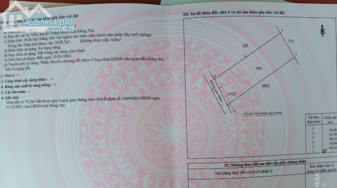 BÁN 2,6 SÀO ĐẤT AN VIỄN, GẦN UNND AN VIỄN  CHỈ 3 TRIỆU/M2 TL - 2
