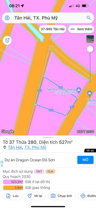 ✨ 2 MẶT ĐƯỜNG TRƯỚC-SAU cặp sát QL56, Ngang 15.9m x dài 31m (200m2 ONT) - 290Tr/ Mét ngang - 4