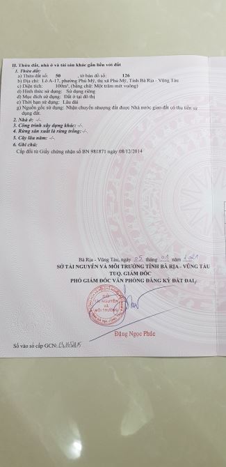 BÁN LÔ ĐẤT TDC DẦU KHÍ SÁT QL51.5X20. 2,950 TỶ - 2