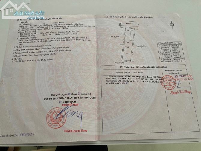 Bán đất phú quốc mặt tiền 30/4