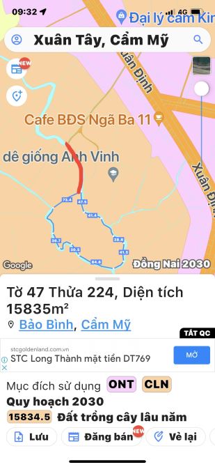 Bán đất xã bảo bình huyện Cẩm Mỹ tỉnh đồng Nai - 1
