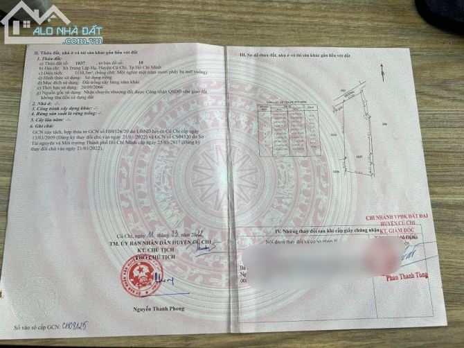 Bán đất Củ Chi, lô đất vườn 1 sẹc ngắn Tỉnh Lộ 7, 1.110m2, xã Trung Lập Hạ. - 5