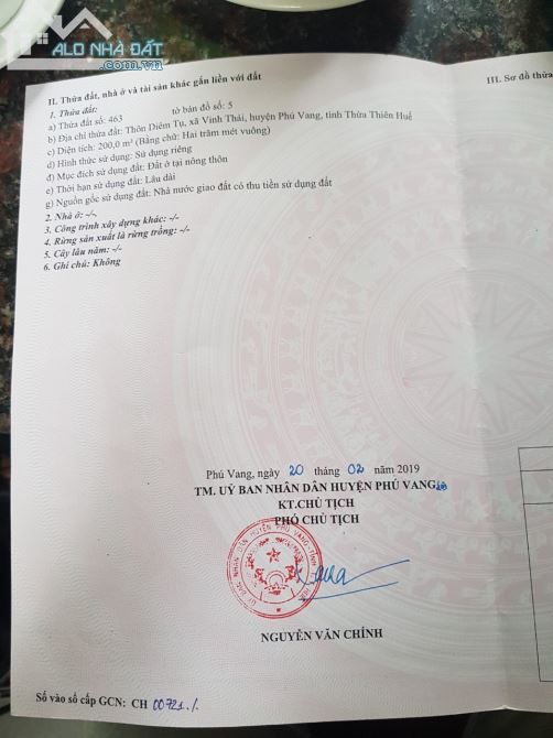 Bán Nhanh lô đất KQH Diêm Tụ, Phú Gia, Phú Vang. TT Huế - 3