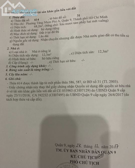 Bán đất HXH Làng Tăng Phú, Phường Tăng Nhơn Phú A, DT: 4.7 X 16 = 68  m2, giá 5.9 tỷ - 3