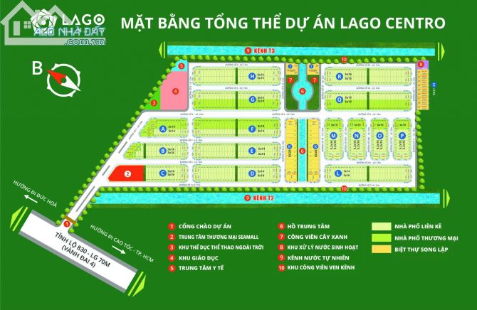 Bán đất Lago MT đường 824 Bến lức Long An