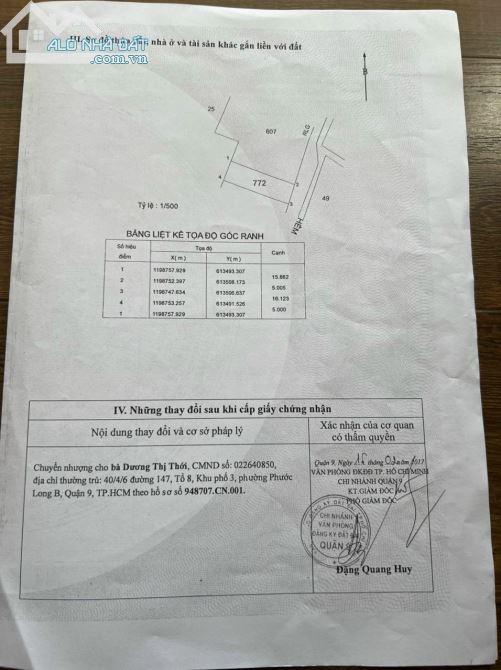 Bán đất đường 160 Lã Xuân Oai, TNPA, Q9 - ngang 5m . giá 5 tỷ 2/80m2 - 1