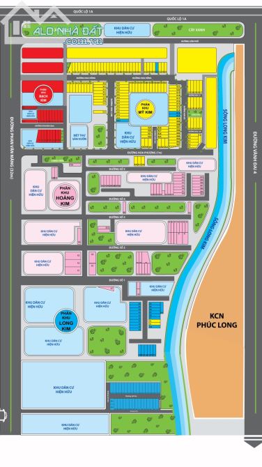 chủ bán gấp lô I16 3 mặt tiền khu dân cư Phúc Giang-ngay TT Bến Lức 1ty220/100m2 - 1