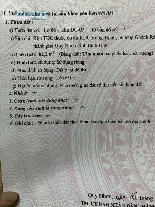 Gia đình bán lô đất mặt tiền Chế Lan Viên - Quy Nhơn - 3