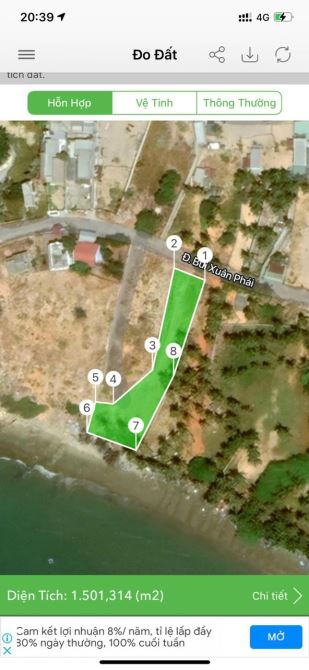 Cần Bán 1500m2  Mt Đường Bùi Xuân Phái Mũi Né Hòn Rơm Thành Phố Phan thiết Bình Thuận