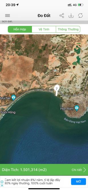 Cần Bán 1500m2  Mt Đường Bùi Xuân Phái Mũi Né Hòn Rơm Thành Phố Phan thiết Bình Thuận - 1