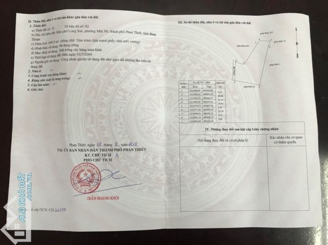 Cần Bán 1500m2  Mt Đường Bùi Xuân Phái Mũi Né Hòn Rơm Thành Phố Phan thiết Bình Thuận - 4