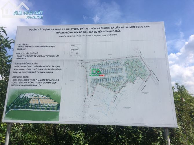 ĐẤT ĐẤU GIÁ X8 HÀ PHONG LIÊN HÀ ĐÔNG ANH 90M² VIEW CÔNG VIÊN