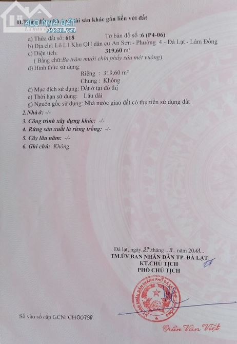 Cần bán lô đất view xịn giao khu quy hoạch An Sơn phường bốn thành phố Đà Lạt - 4