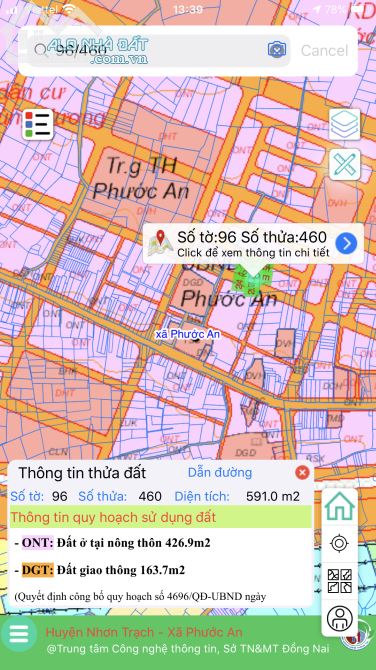 Bán đất thổ cư, mặt tiền đường xe tải, liền kề trường học - 5