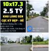 10x17.3 khu Làng Sen giá chỉ 2.5 tỷ. Cực kỳ đẹp đầu tư