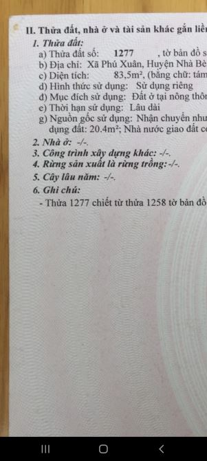 Đất đường Huỳnh Tấn Phát,Nhà Bè,   80m2 giá 5.2 tỷ, sổ hồng riêng - 3