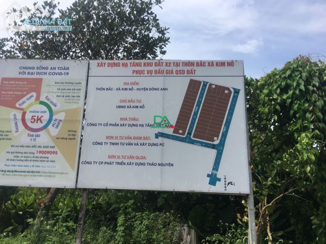 Bán đất lô 31 khu X2 Thôn Bắc Kim Nỗ Đông Anh mặt đường kinh doanh