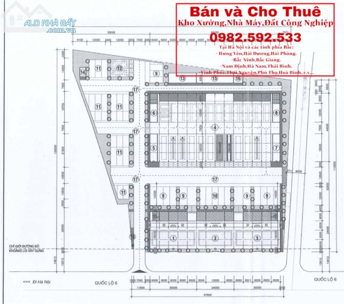 CHO THUÊ 5700m2 KHO XƯỞNG,NHÀ MÁY,SHOWROOM TẠI QL6,XUÂN MAI,CHƯƠNG MỸ,HÀ NỘi. - 1