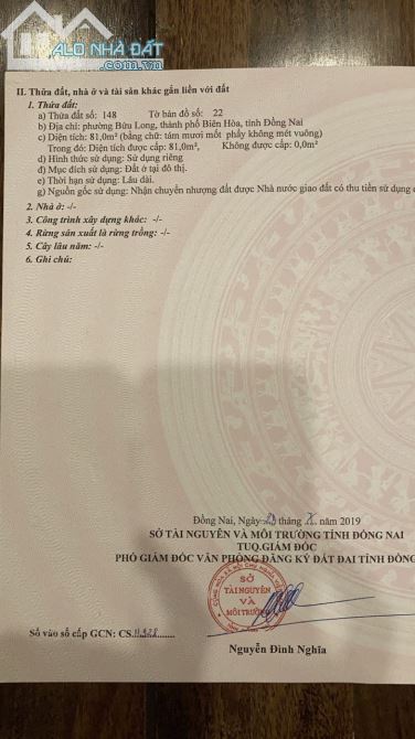 Bán đất phường Bửu Long ngay trường Song Ngữ giá rẻ nhất thị trường 81m2 chỉ 3,2 tỷ