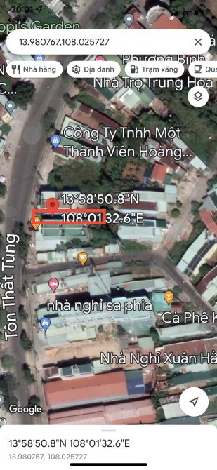 Bán đất ngay mặt tiền 114A Tôn Thất Tùng gần bệnh viện Tỉnh