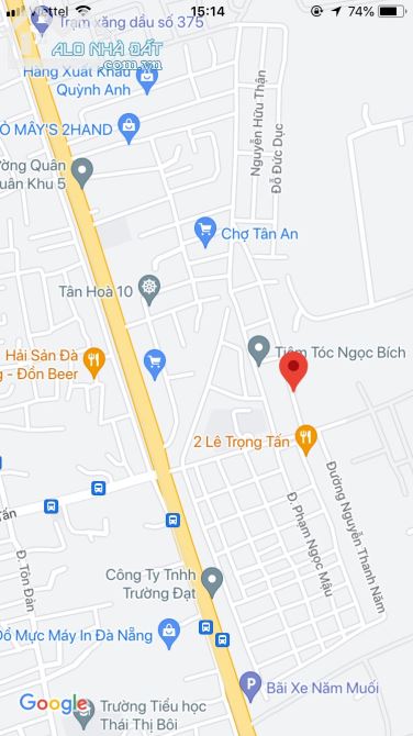 Bán đất mặt tiền đường 10m5 Phan Xích Long, gần chợ Tân An, Thanh Khê. DT: 108m2. Giá 5tỷ1