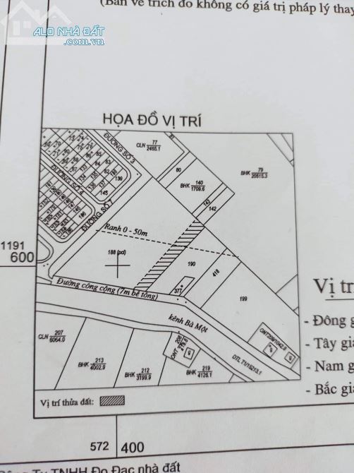 Giá 3 tỷ,  Xã Lương Bình, Đường đan gần KDC ấp 1 - Cách sông Vàm Cỏ Đông 200m - 1