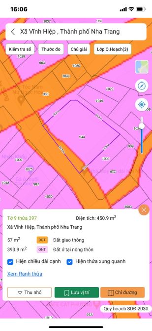 Bán cắt lỗ lô đất đường Gò Cây Xung,Vĩnh Điềm Trung ,Nha Trang diện tích 450m giá 16 tỉ - 2