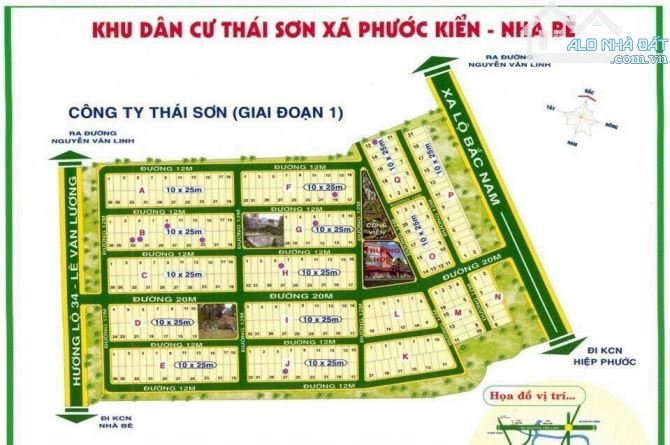 ĐẤT NỀN DỰ ÁN BỘ CÔNG AN PHẠM HỮU LẦU-NHà BÈ, DT 12x27m, 8x22m, 6x22m, giá 60 triệu/m2 - 3