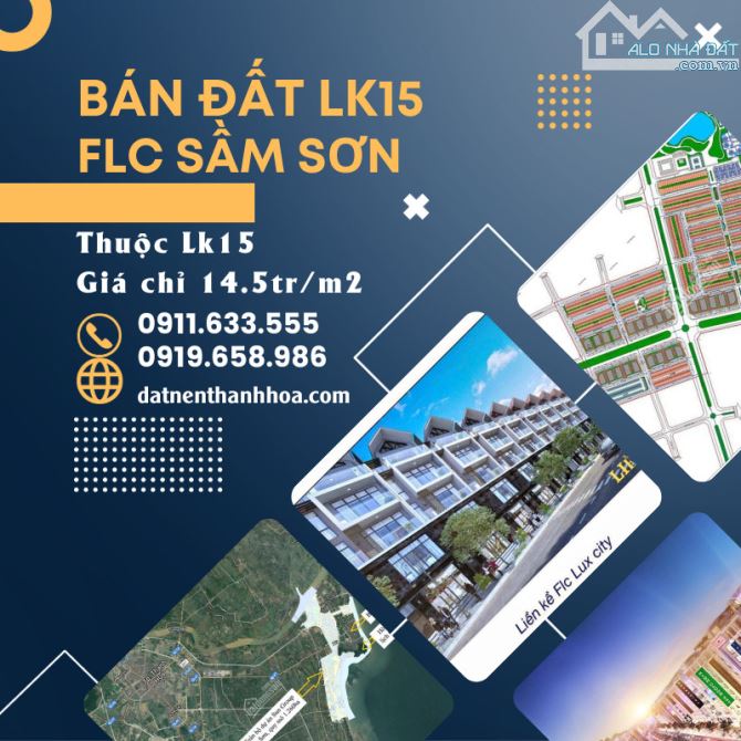 Bán đất tại dự án FLC Sầm Sơn LK15, giá chạm đáy chỉ 14.5 triệu/m2.