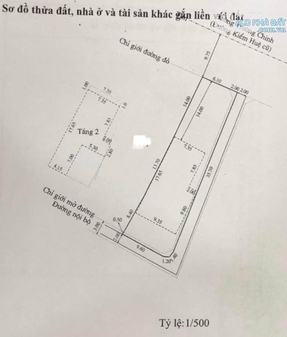 Bán nhà 2 tầng mặt tiền Trường Chinh, phường An Đông, Tp Huế - 1